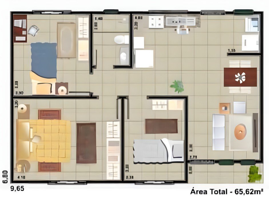 HP 65 — Planta baixa
