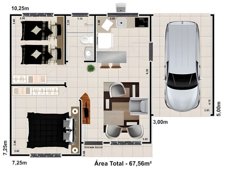 HP 67 Garagem — Planta baixa