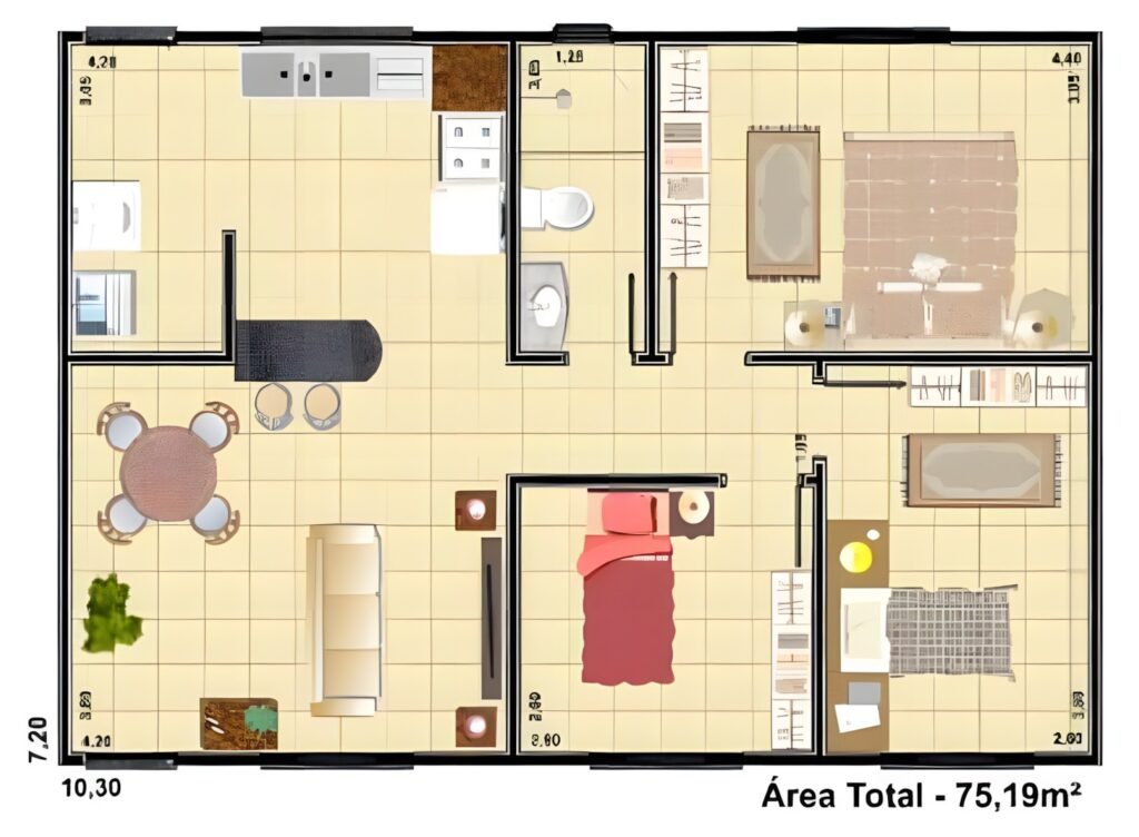 HP 75 — Planta baixa