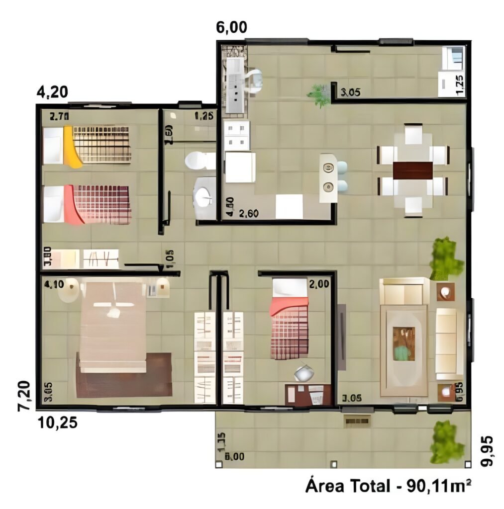 HP 90 — Planta baixa